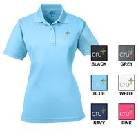 CRU COOL & DRY MESH PIQUE POLO, LADIES