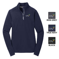 CRU SPORT-WICK TEXTURED QUARTER ZIP, LADIES
